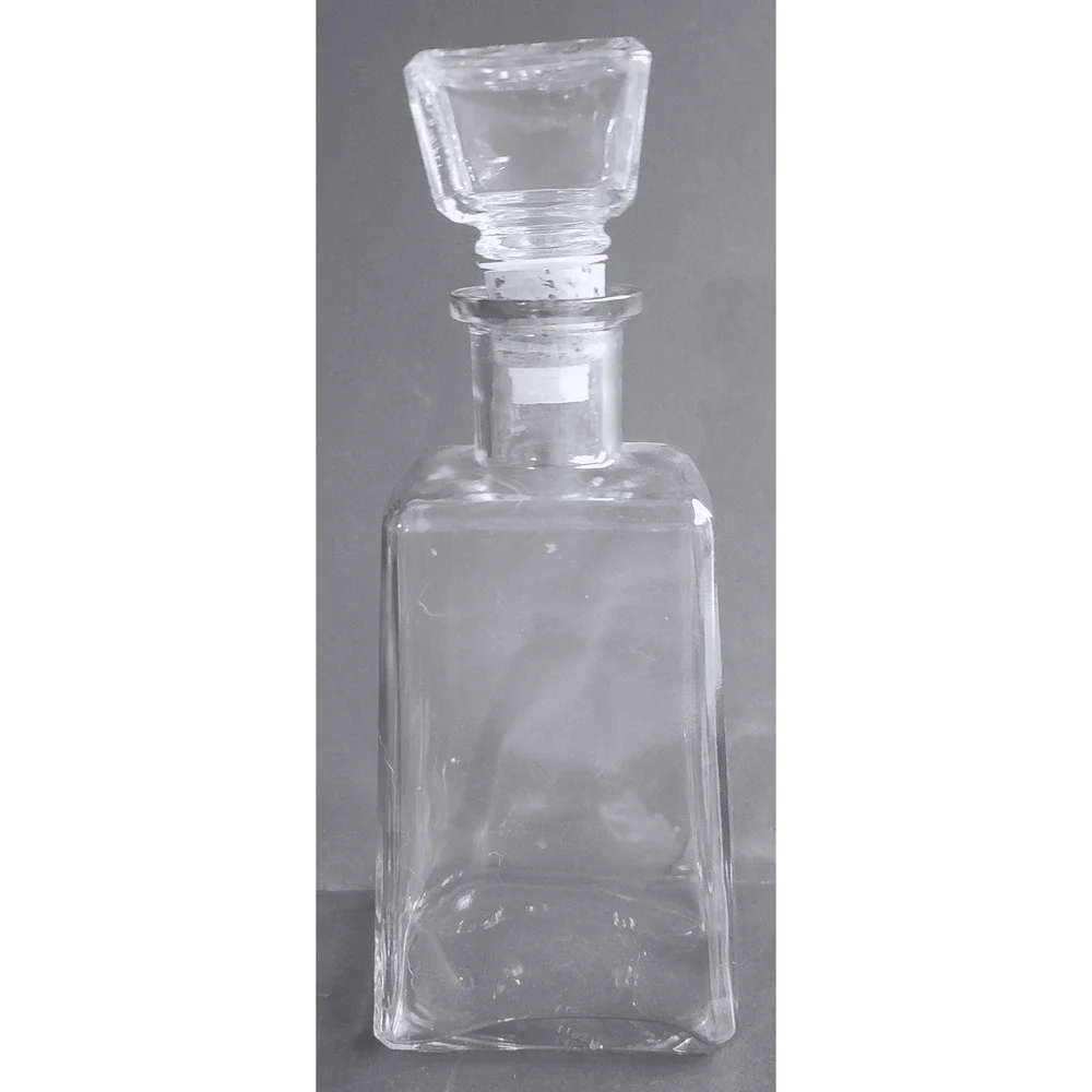 Vintage Cuervo 1800 Reposado Tequila EMPTY Glass Decanter with Cork Glass Topper